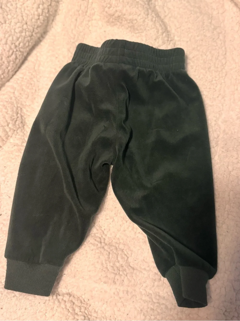Nike Kids Forest Green Fleece Joggers with White Swoosh